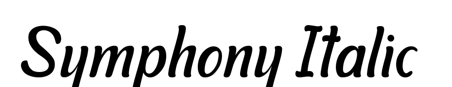 Symphony Italic Font Download Free